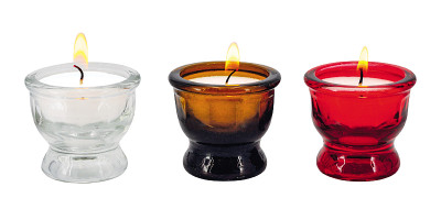 Opferlichte aus Glas: