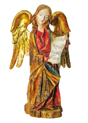 Engel auf Kreidegrund gefasst