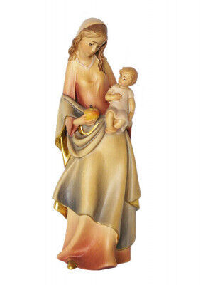 Kleine Madonna aus coloriertem Holz, 21 cm