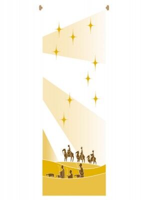 Weihnachtsbanner Hl. Drei Könige: 300 x 100 cm
