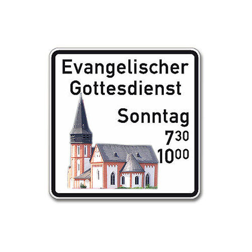 Sonderschild mit Darstellung Ihrer Kirche