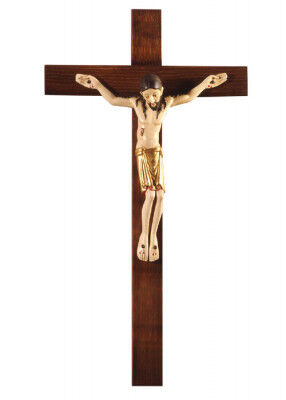 Romanisches Kreuz mit Blattvergoldung: 40 cm