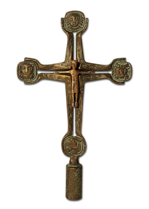 Vortragekreuz mit Evangelistensymbolen