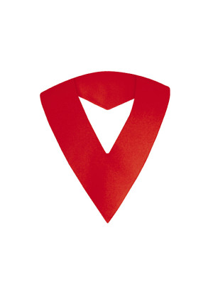 Roter Lektorenkragen aus Wolltrevira