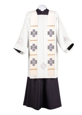 Rochettstola mit Kreuzeinwebungen