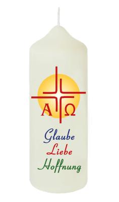 Geschenkkerze "Glaube, Liebe, Hoffnung"