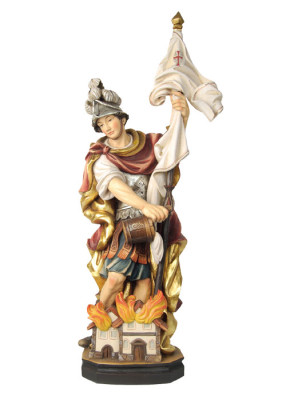 Heiliger Florian, holzgeschnitzt, 55 cm