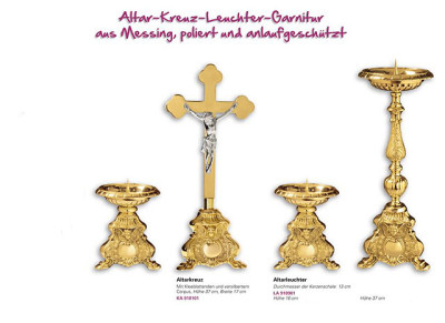 Kreuz-Leuchter-Garnitur