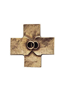 Kleines Ehekreuz aus Bronze: 8 cm