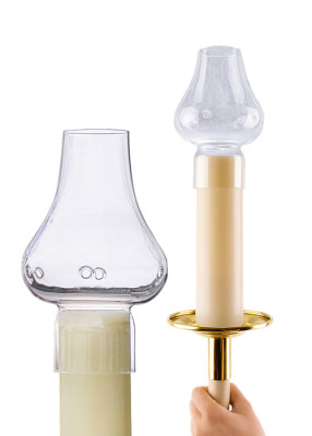 Windschutzglas in Tulpenform (Lieferung ohne Halter und Kerze)