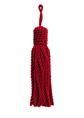 Quaste aus roter Seide, 10 cm