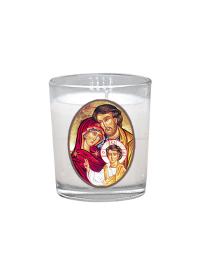 Weihnachtslicht aus Glas: Hl. Familie, VE 5 Stück