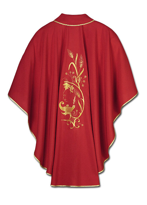 Kasel mit eucharistischem Motiv