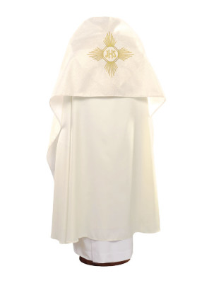 Segensvelum mit gesticktem Kreuz aus Goldgarnen