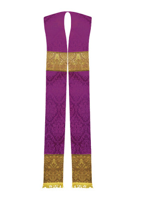 Violette Überstola aus Damast
