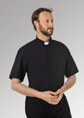 Priestercollarhemd: Kurzarm