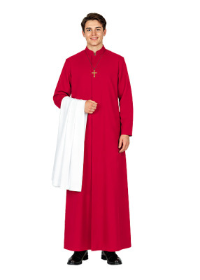 Ministrantentalar mit Ärmeln, rot