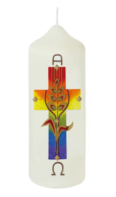 Geschenkkerze: "Kreuz des Lebens"