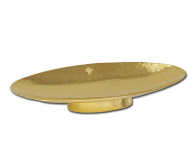 Hostienschale, komplett von Hand gehämmert