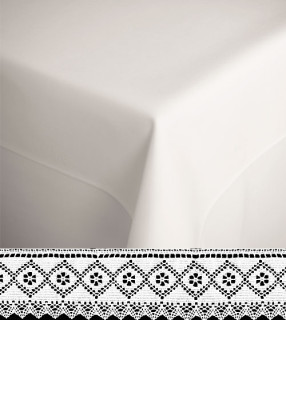 Fertige Altardecke mit Spitze: 295 x 66 cm