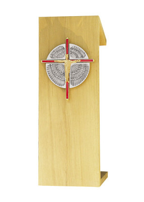 Ambo mit versilberter/vergoldeter Kreuzsymbolik