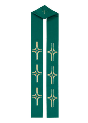 Priesterstola mit gesticktem Kreuzdekor