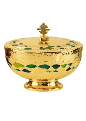 Ciborium mit Emailleauflage