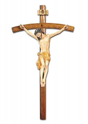Wandkreuz mit vergoldetem Lendenschurz
