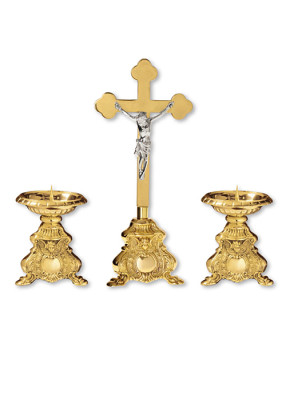 Kreuz-Leuchter-Garnitur: Set 1