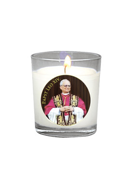 Glaslicht "Papst leo XIV.