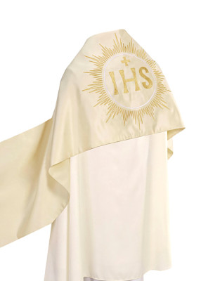 Segensvelum mit reich besticktem IHS-Symbol