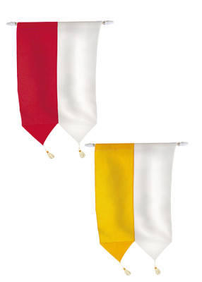 Bannerfahne mit Quasten: Lieferung OHNE Fahnenstange