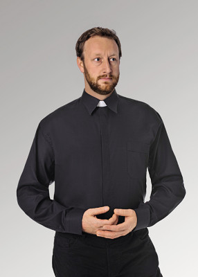 Zivilcollarhemd mit verdeckter Knopfleiste