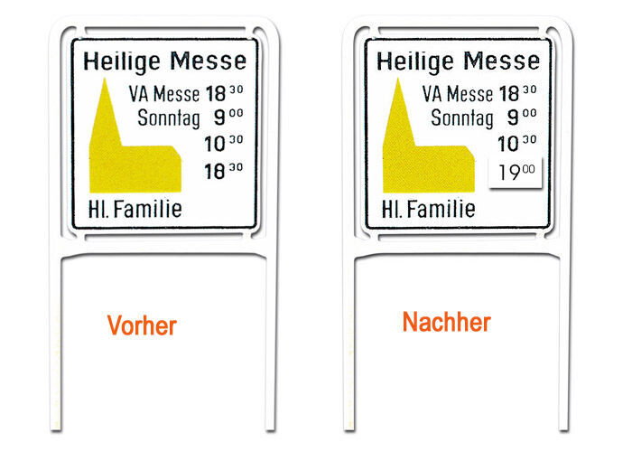 Deckplatte aus lackiertem Alu | Kirchenbedarf, Paramente und Messwein C