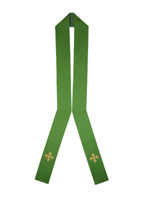 Diakonstola mit gesticktem Kreuz aus Goldgarnen